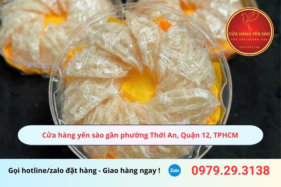 Cửa hàng yến sào gần phường Thới An, Quận 12, TPHCM