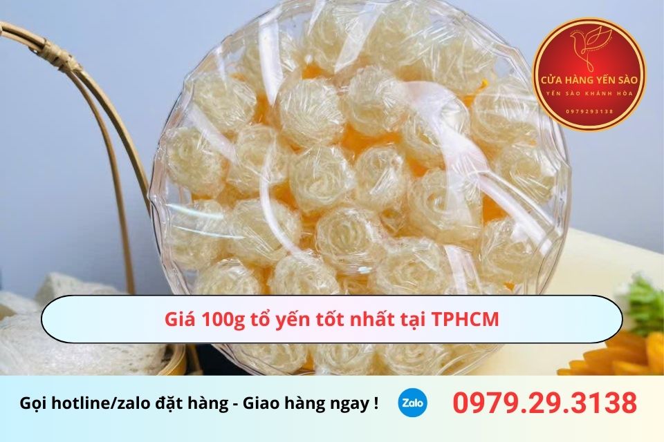 Giá 100g tổ yến tốt nhất