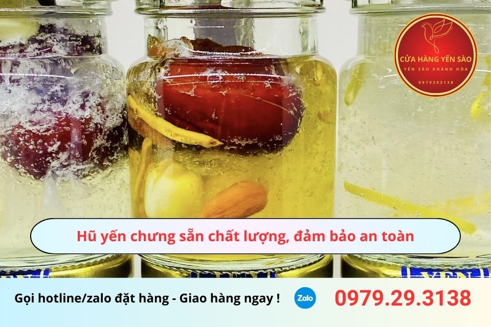 Hũ yến chưng sẵn chất lượng, đảm bảo an toàn