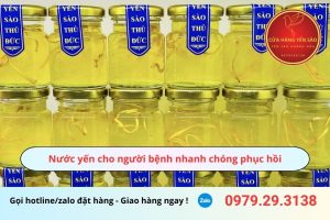 Nước yến cho người bệnh: Giải pháp tự nhiên cho sức khỏe